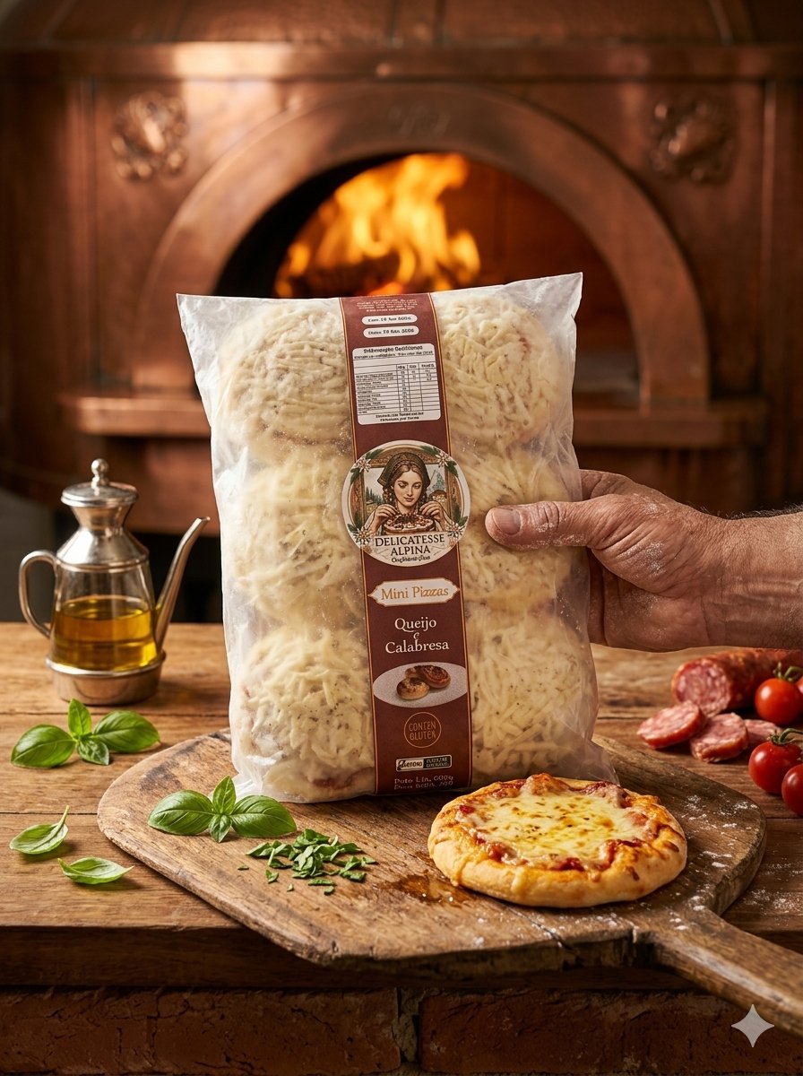 Mini Pizzas - Pré-Assadas (Congelada)